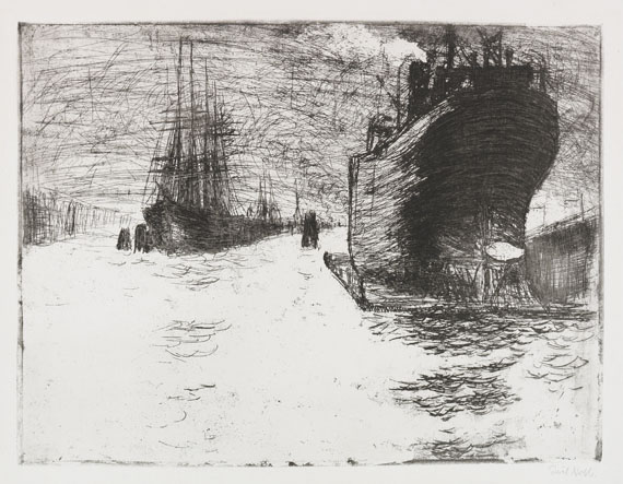 Emil Nolde - Hamburg, Reiherstiegdock