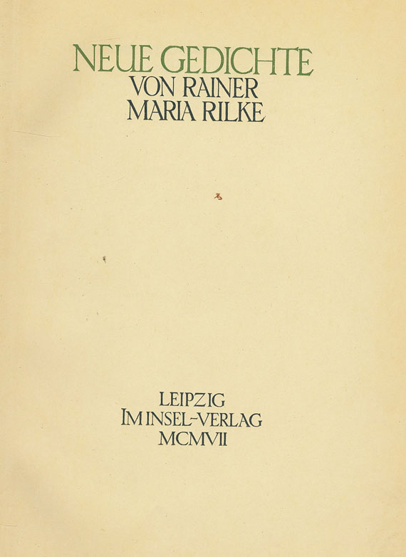 Rainer Maria Rilke - Gedichte. 1907-13. 3 Bde. + 1 Beigabe.