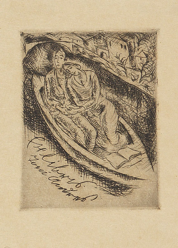 Willi Geiger - 96 mont. Exlibris u. 9 Druckplatten. 1904ff.