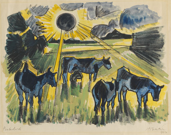 Hermann Max Pechstein - Kühe auf der Weide