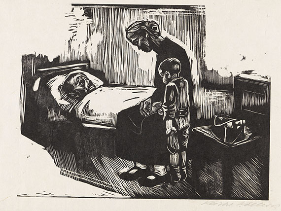 Käthe Kollwitz - Besuch im Krankenhaus