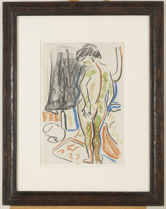 Ernst Ludwig Kirchner - Stehender weiblicher Akt - Rahmenbild