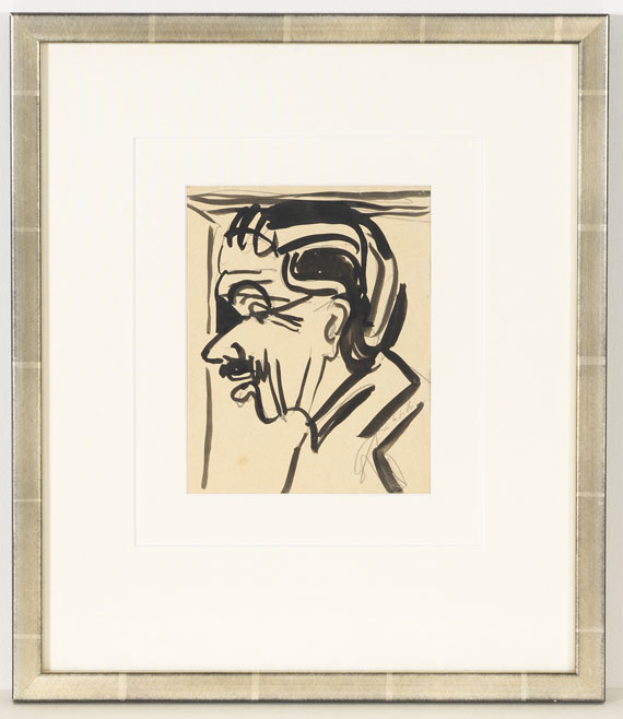 Ernst Ludwig Kirchner - Männerporträt - Rahmenbild