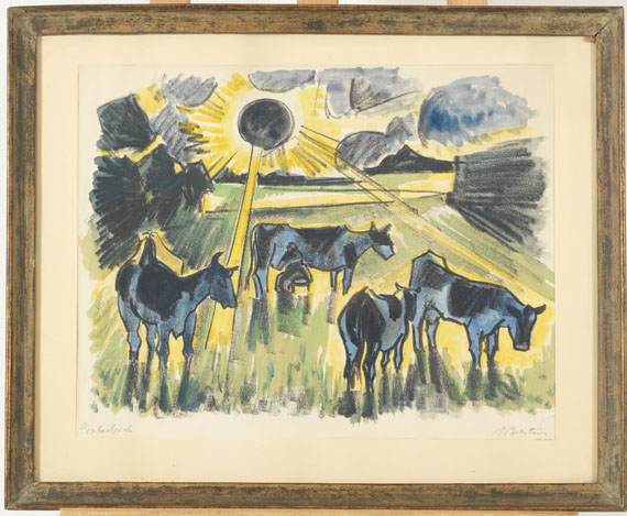 Hermann Max Pechstein - Kühe auf der Weide - Rahmenbild