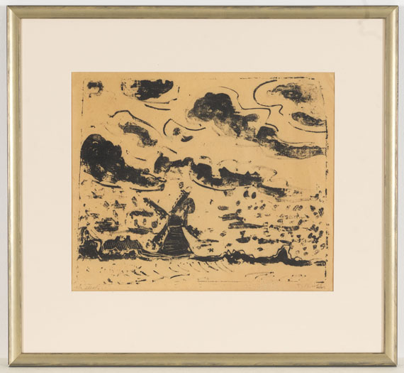 Ernst Ludwig Kirchner - Windmühle bei Burg auf Fehmarn - Rahmenbild