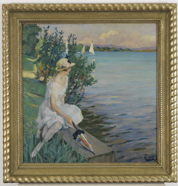 Edward Cucuel - Auf der Seemauer - Rahmenbild