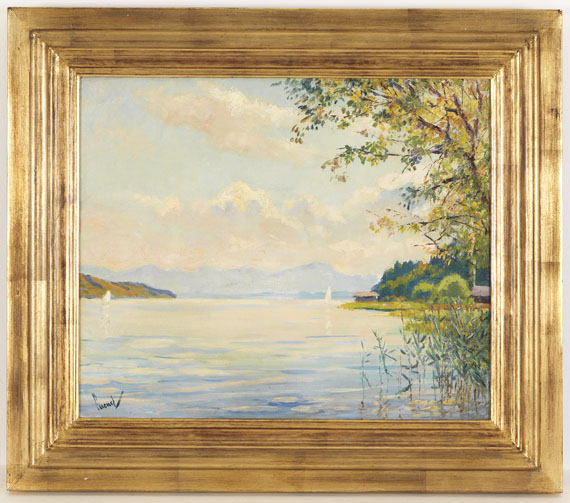 Edward Cucuel - Starnberger See - Fernsicht - Rahmenbild