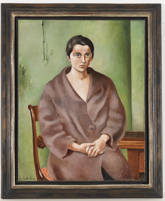 Ernst Fritsch - Sitzende junge Frau - Rahmenbild