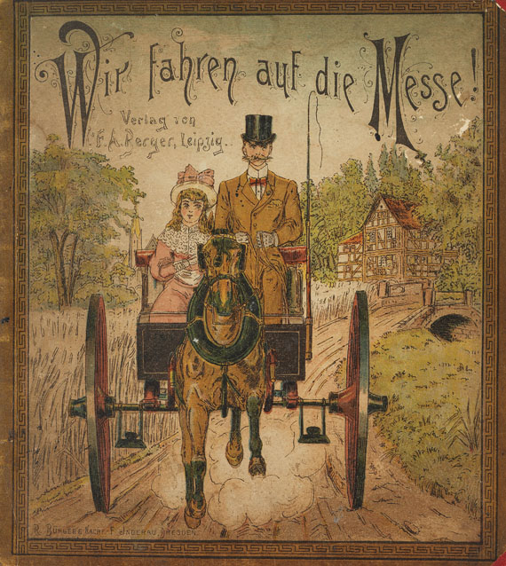 Aufstellbilderbuch - Wir fahren auf die Messe! Um 1875.