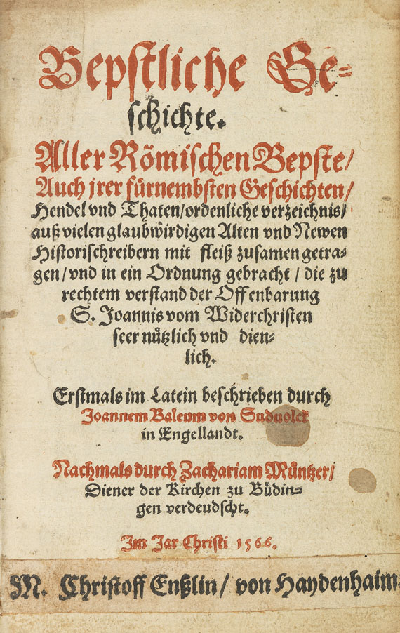 John Bale - Bepstliche Geschichte.1566
