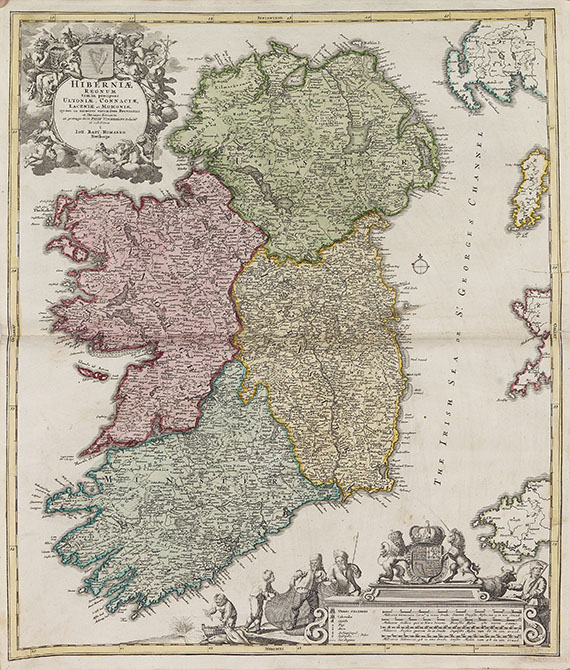 Johann Baptist Homann - Sammelatlas. 65 Karten. ca. 1725-70.