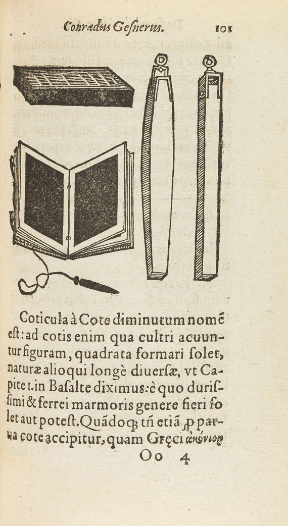 Conrad Gesner - De omni rerum fossilium genere. 1565. - Weitere Abbildung