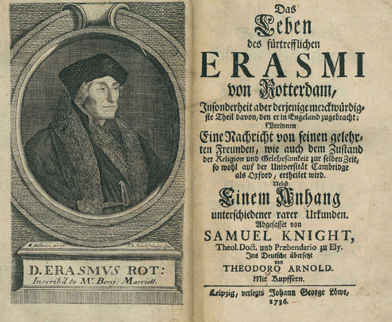 Desiderius Erasmus von Rotterdam - Knight, S., Leben des Erasmus. 1736