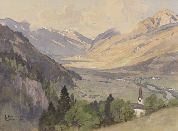 Edward Harrison Compton - 2 Bll.: Nassfeld bei Bad Gastein. Gasteiner Tal mit Bad Hofgastein