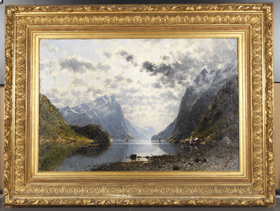 Adelsteen Normann - Norwegische Fjordlandschaft - Rahmenbild