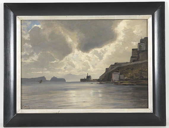 Ascan Lutteroth - Küste beim Castello di Baia am Golf von Pozzuoli - Rahmenbild