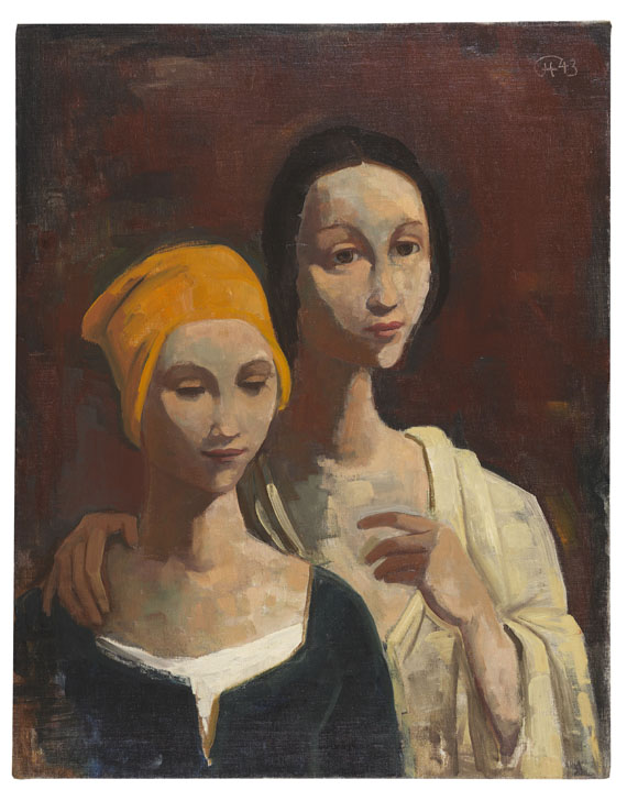 Karl Hofer - Porträt von zwei jungen Frauen