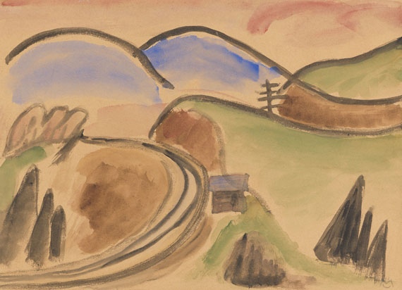 Münter - Landschaft (Kurve bei Berggeist)