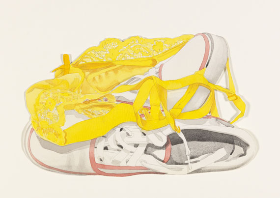 Tom Wesselmann - Study for sneakers and yellow bra