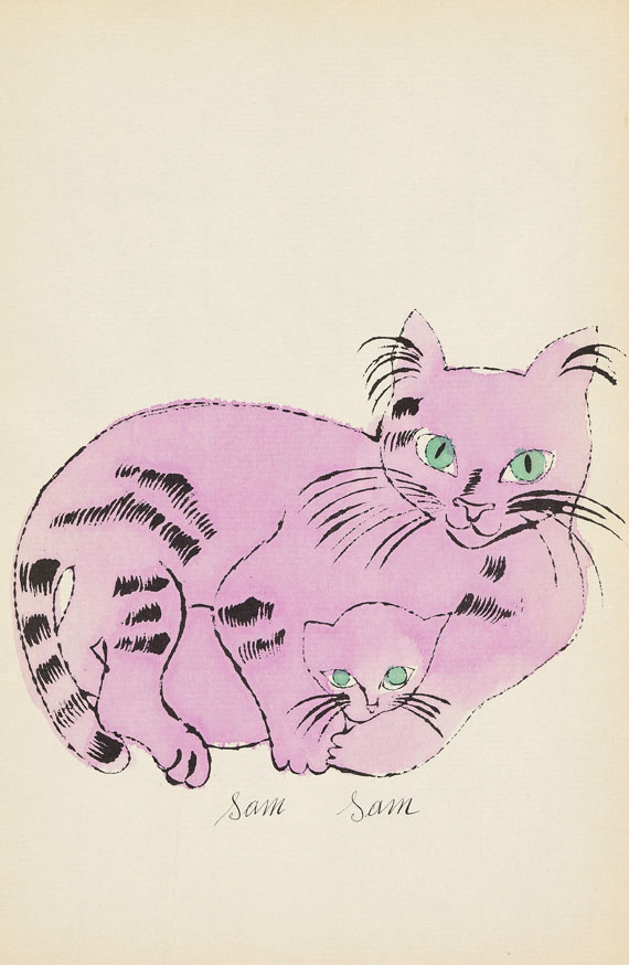 Andy Warhol - 25 Cats name[d] Sam and one Blue Pussy