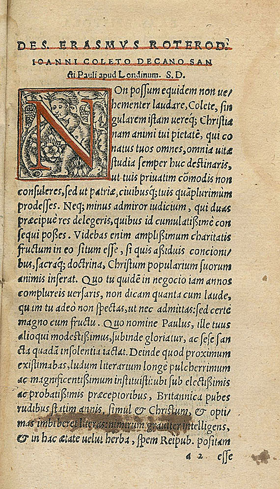 Desiderius Erasmus von Rotterdam - Konvolut alte Drucke. 4 Bde.