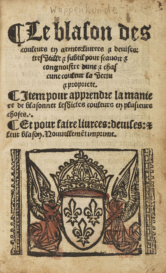 Heraldik - Courtois, Jean (gen. Sicile le Herault), Le blason des couleurs en armes.