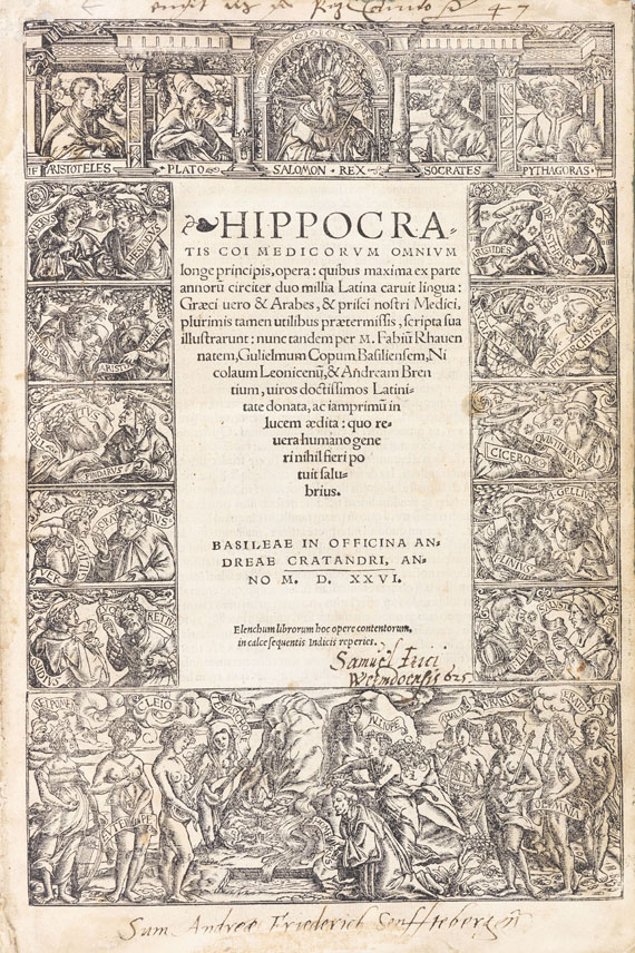  Hippokrates - Hippocratis coi medicorum omnium. (Riga-Einband) - Weitere Abbildung