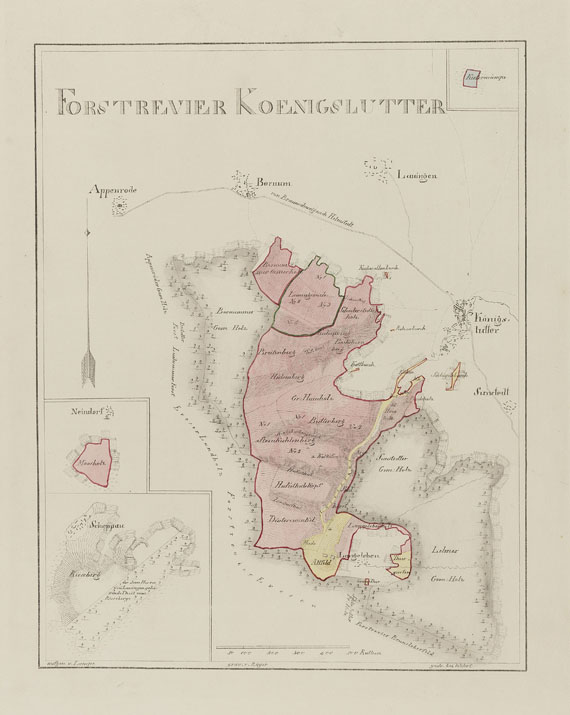 Charten der Herzogl. Forstreviere - Charten der Herzoglichen Forstreviere. Atlas.