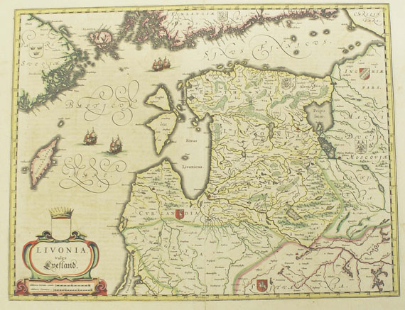 Baltikum - 1 Bl. Livonia vulgo Lyefland (Blaeu).