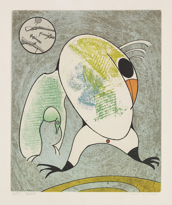 Max Ernst - Mappe mit 8 Bll.: Dorothea Tanning. Oiseaux en Péril.