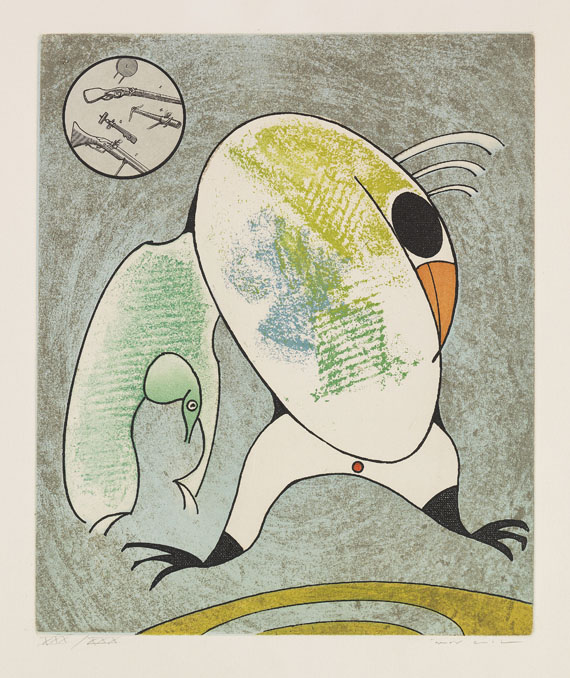 Max Ernst - Mappe mit 8 Bll.: Dorothea Tanning. Oiseaux en Péril. - Weitere Abbildung