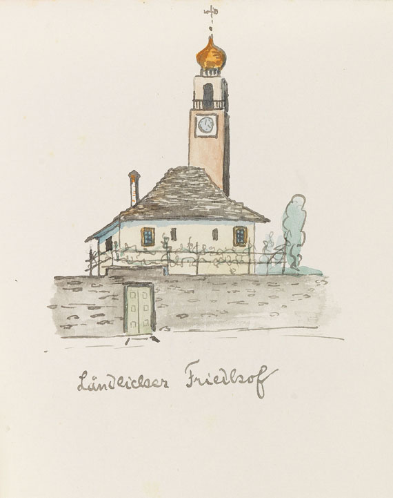 Hermann Hesse - Gedichte. Originalmanuskript mit Aquarellen. - Weitere Abbildung