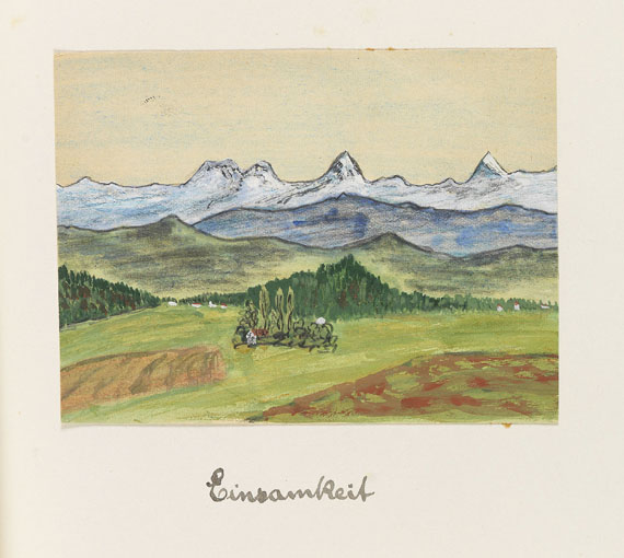 Hermann Hesse - Gedichte. Originalmanuskript mit Aquarellen. - Weitere Abbildung