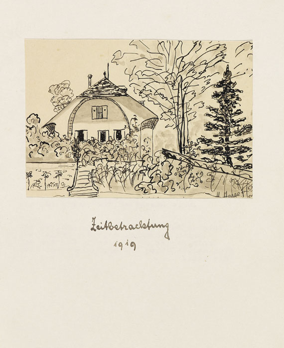 Hermann Hesse - Gedichte. Originalmanuskript mit Aquarellen. - Weitere Abbildung