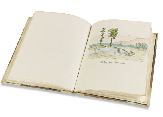 Hermann Hesse - Gedichte. Originalmanuskript mit Aquarellen. - Weitere Abbildung