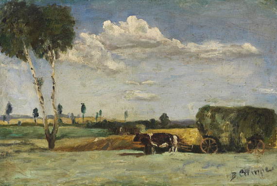 Bruno Gimpel - Kleine Landschaft mit Heuwagen