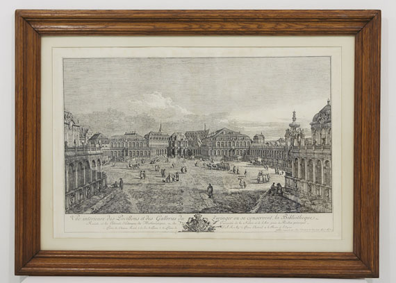 Bellotto gen. Canaletto - Vue intérieur des Pavillons et des Galleries du Zwinger