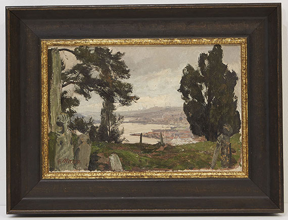 Georg Macco - Blick auf den Bosporus bei Konstantinopel - Rahmenbild