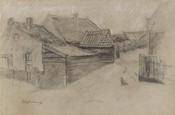 Max Liebermann - Straßenecke in einem holländischen Fischerdorf