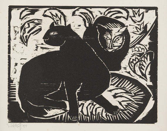 Karl Schmidt-Rottluff - Katzen II