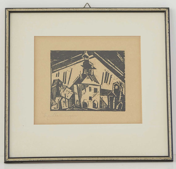 Lyonel Feininger - Rathaus von Zottelstedt, 1 - Rahmenbild
