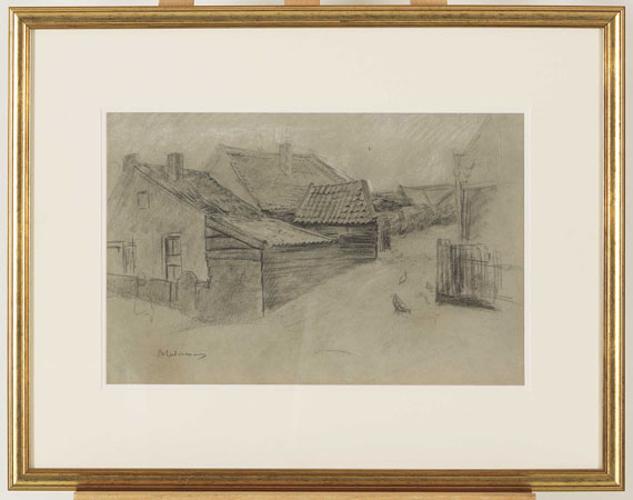 Max Liebermann - Straßenecke in einem holländischen Fischerdorf - Rahmenbild