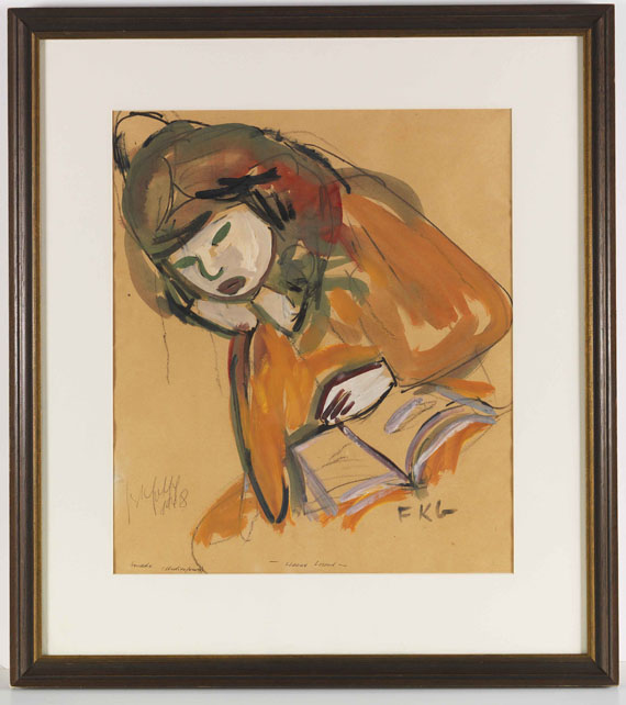 Friedrich Karl Gotsch - Hanne lesend - Rahmenbild