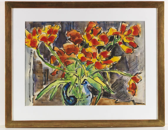 Karl Schmidt-Rottluff - Blumenstillleben - Rahmenbild