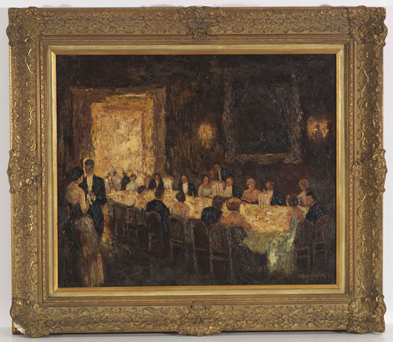 Otto Pippel - Abendgesellschaft - Rahmenbild
