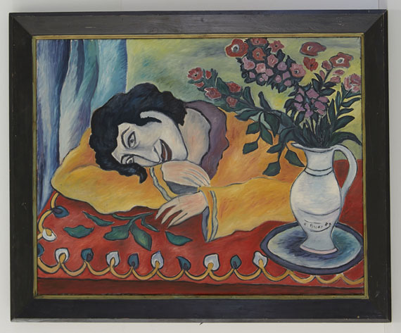 Hildegard Auer - Gelber Kimono - Rahmenbild