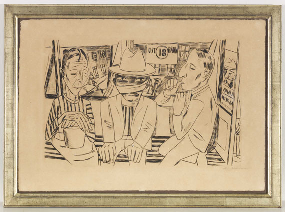 Max Beckmann - In der Trambahn - Rahmenbild
