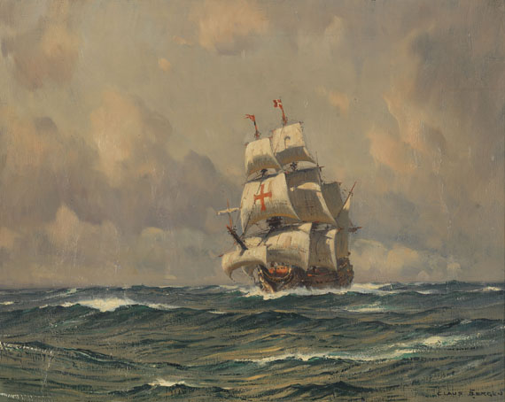 Bergen - Historisches Segelschiff, "Auf Entdeckungsfahrt"