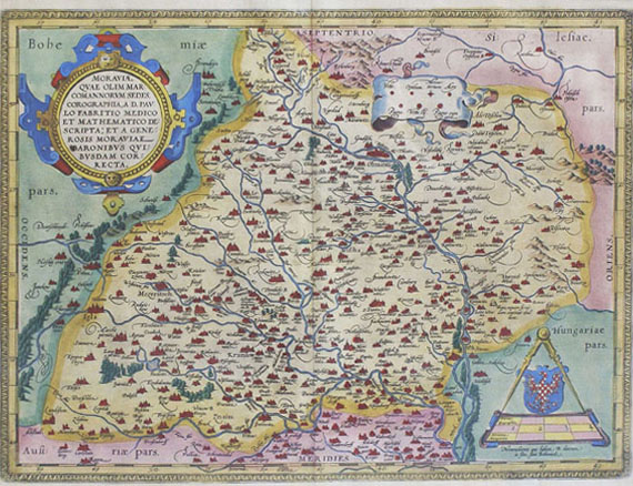 Tschechien - 2 Bll. Mähren (Ortelius + Kaerius).