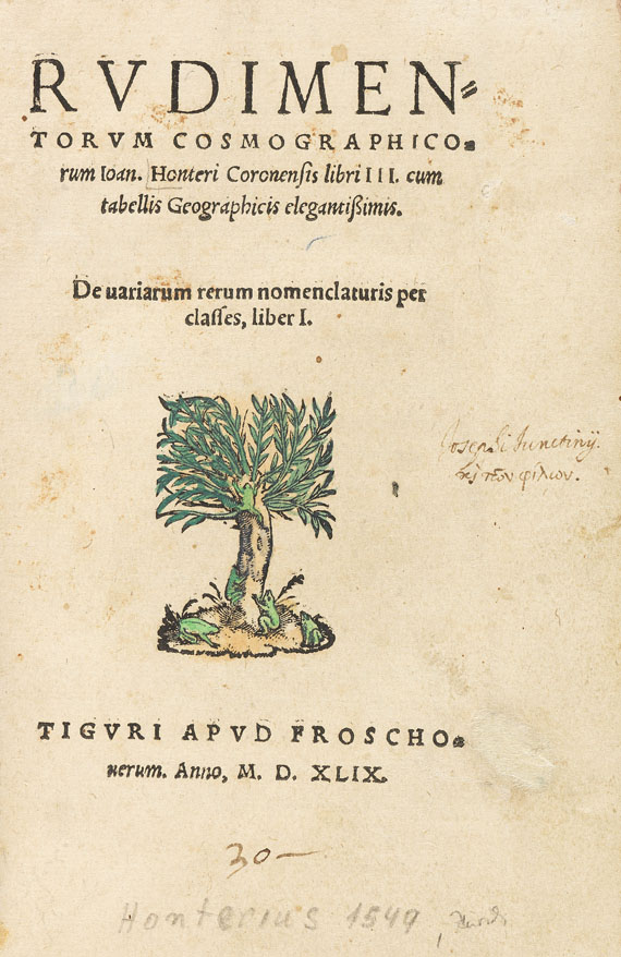 Johannes Honter - Rudimentorum Cosmographicorum libri III. - Weitere Abbildung